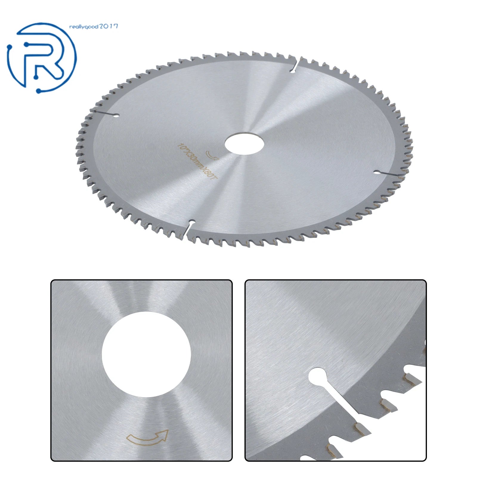 80 Tooth Carbide Saw Blade for Wood with Nails (10 Inch, 30mm Arbor)