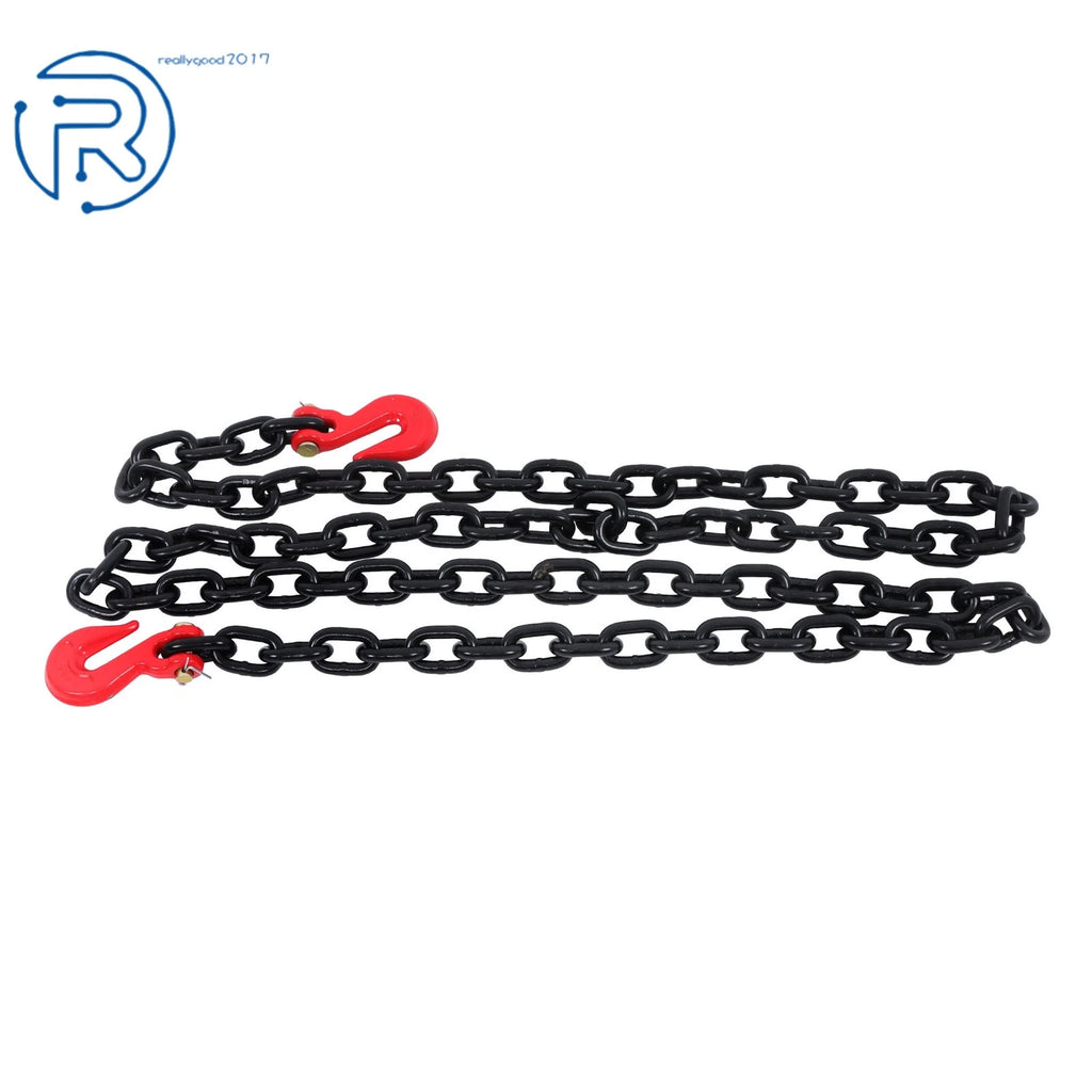 3/8" Black G80 Transport Binder Chain for (10 Ft, 2 Hooks)