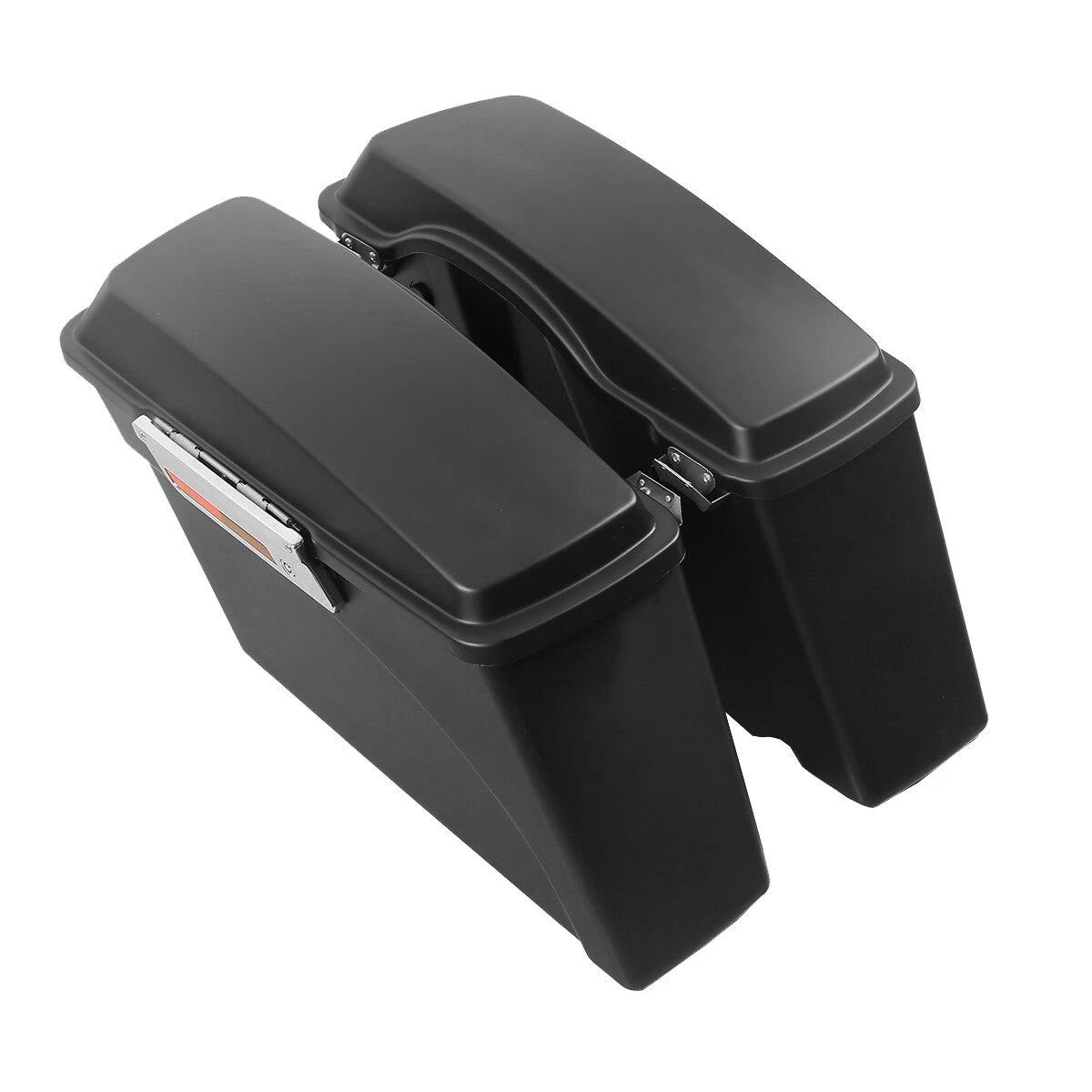Matt Black Hard Saddlebags & Conversion Brackets for Harley Softail Deluxe (1984–2017)