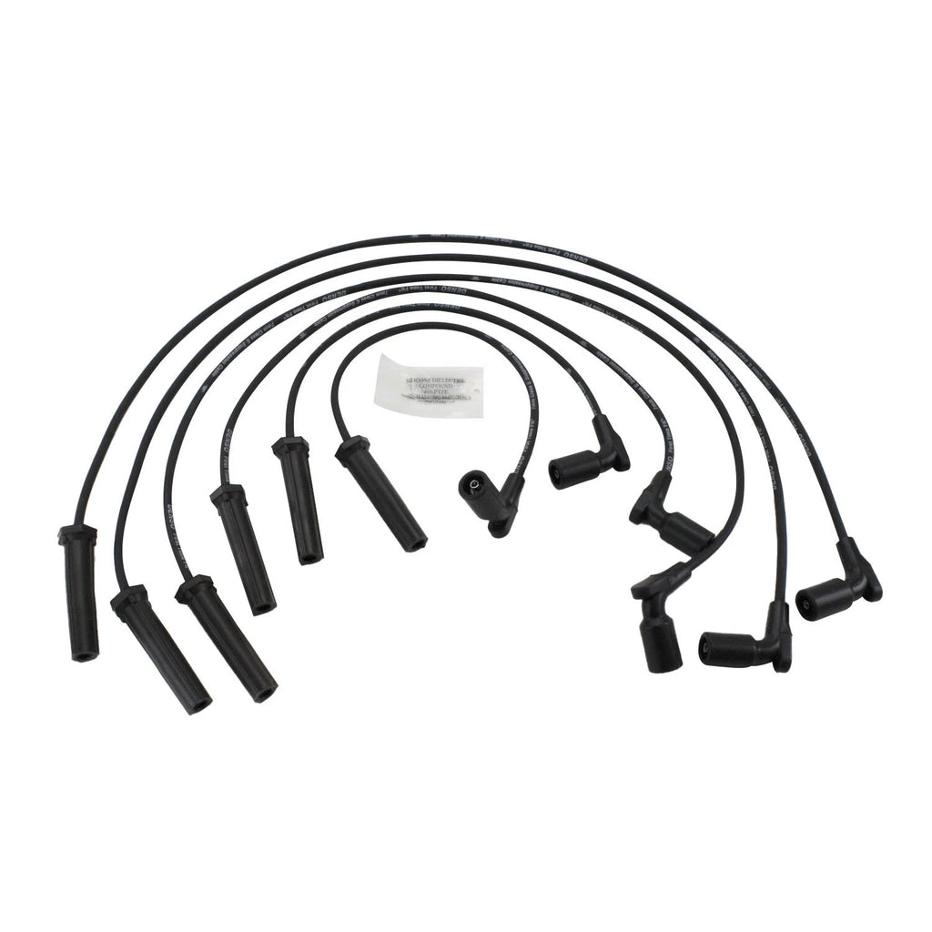 Set of 4 Spark Plugs & Ignition Wires for Buick Rendezvous, Chevy Malibu (DENSO 671-6070)