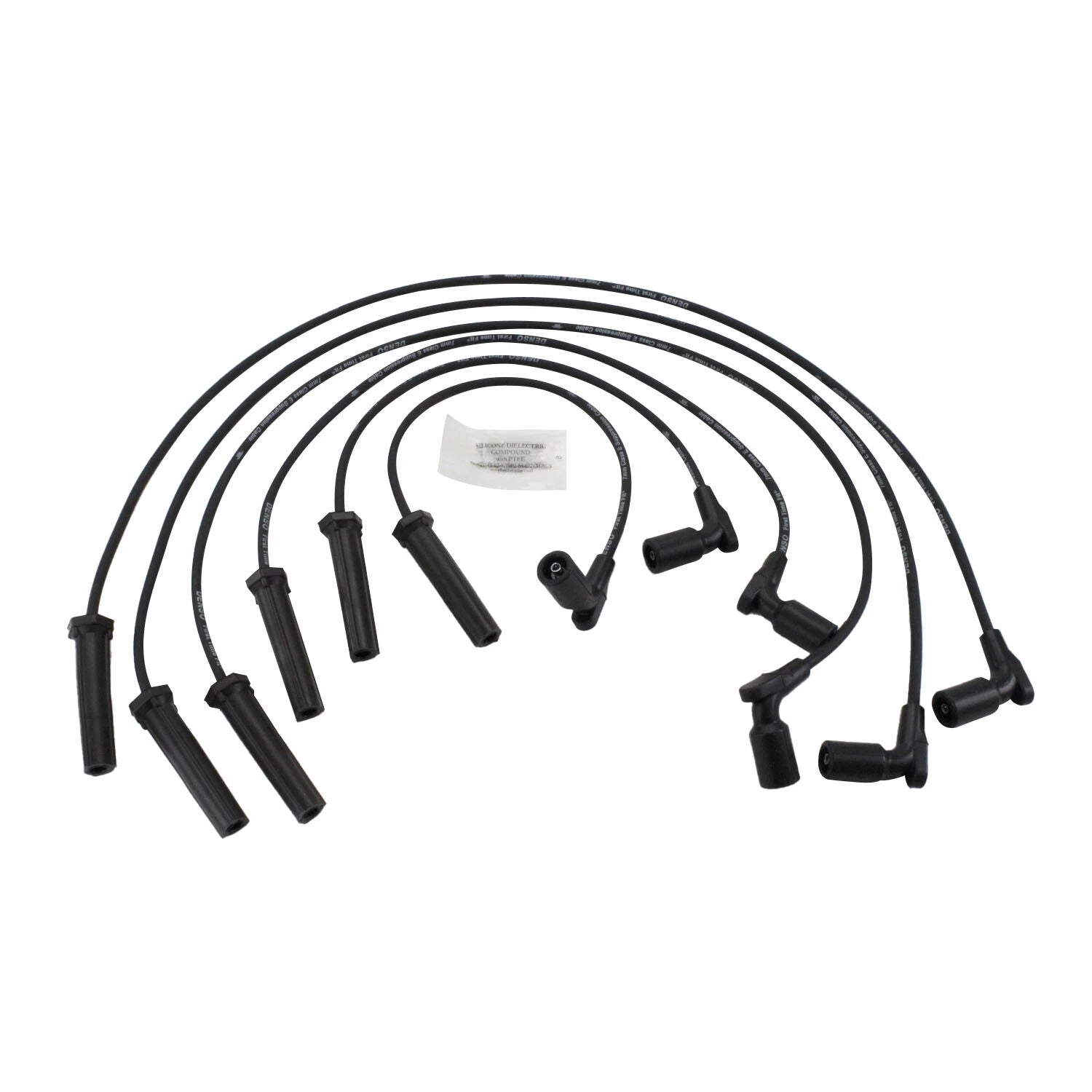 Set of 4 Spark Plugs & Ignition Wires for Buick Rendezvous, Chevy Malibu (DENSO 671-6070)
