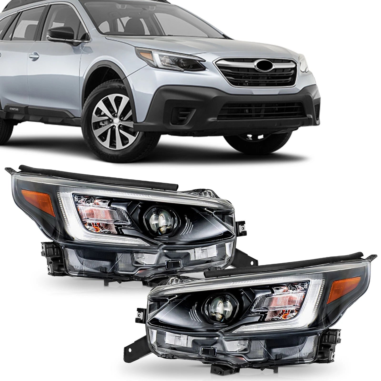 Set of 2 LED Headlights for Subaru Legacy & Outback (2020–2020)