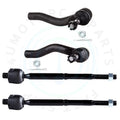 Set of 4 Front Inner Outer Tie Rods for Toyota Echo (2000–2005)
