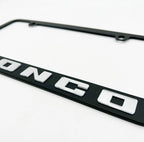 License Plate Frame Premium Stainless Black for Ford Bronco (1966–2024)