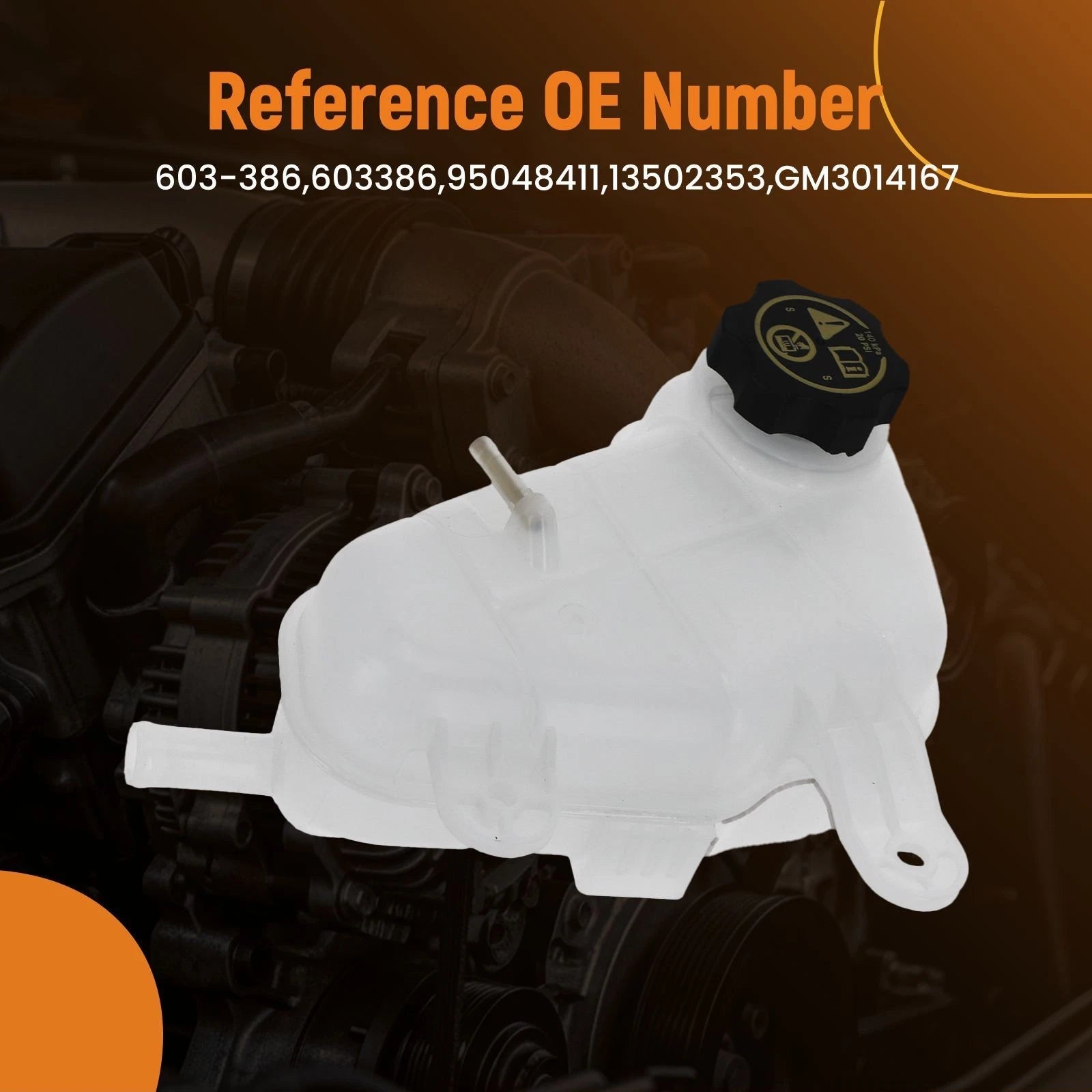 Coolant Recovery Tank w/ Cap for Chevy Sonic 1.4L 1.8L (2012–2020) GM3014167 603386