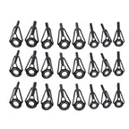 24pcs Ceramic Fishing Rod Guides Line Rings Repair Set
