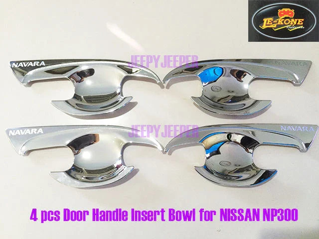 Chrome Door Handle Cover Insert Bowl Trim for Nissan Navara NP300 (2015)