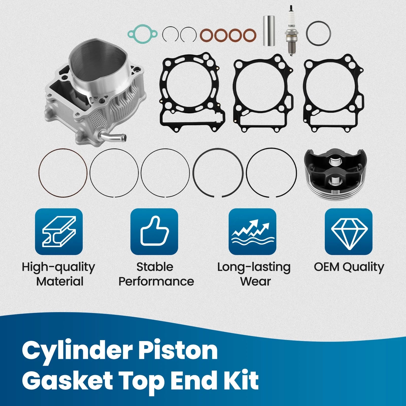 Big Bore Cylinder Piston Gasket Kit for Suzuki LTZ 400 (2000–2015)