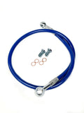 Streamline Steel Braided Rear Brake Line for Raptor 700 (2016–Present) +4" Longer Blue