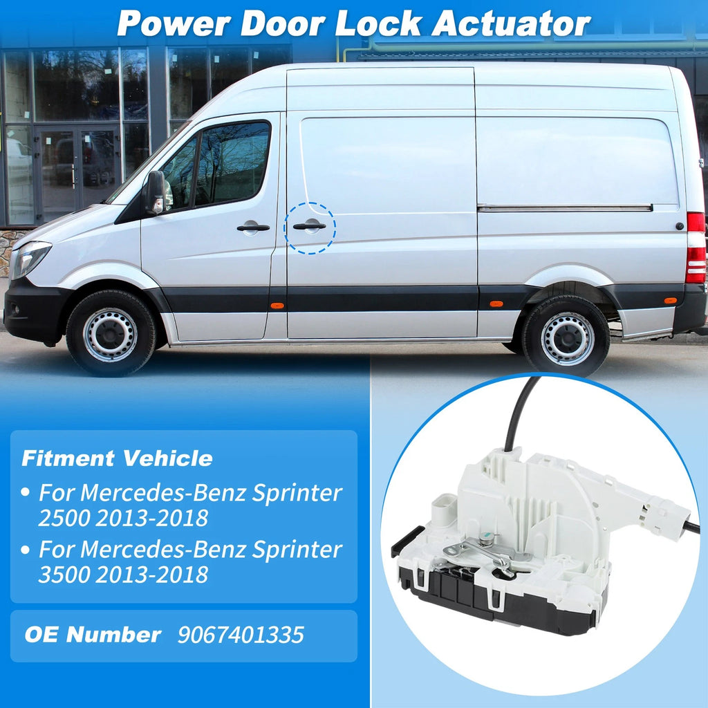 Door Lock Actuator for Mercedes-Benz Sprinter 2500 3500 (2013–2018) No.9067401335