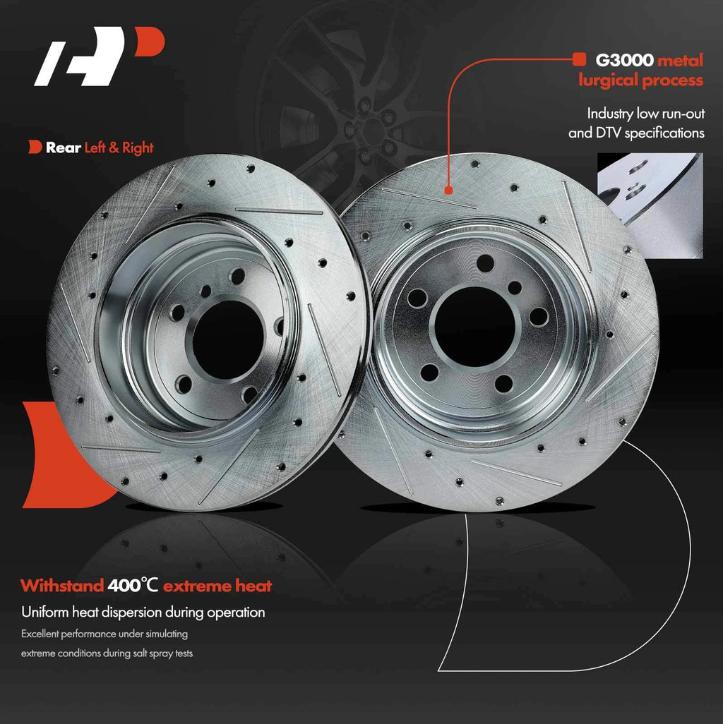 Rear Drilled Brake Rotors for BMW X3 E83 (2004-2011)