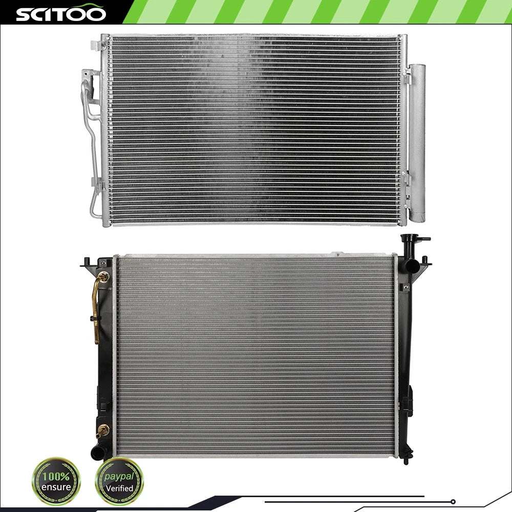 Radiator and A/C Condenser Kit for Hyundai Santa Fe (2010–2012) & Kia Sorento (2011–2015)