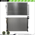 Radiator and A/C Condenser Kit for Hyundai Santa Fe (2010–2012) & Kia Sorento (2011–2015)