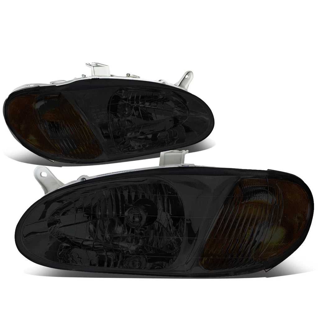 Pair of Smoked Housing Amber Corner Headlights for KIA Sephia (1998–2001)