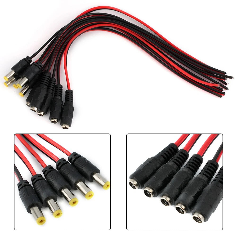 Set of 10 Accessory Connector Cables Power Supply Male & Female