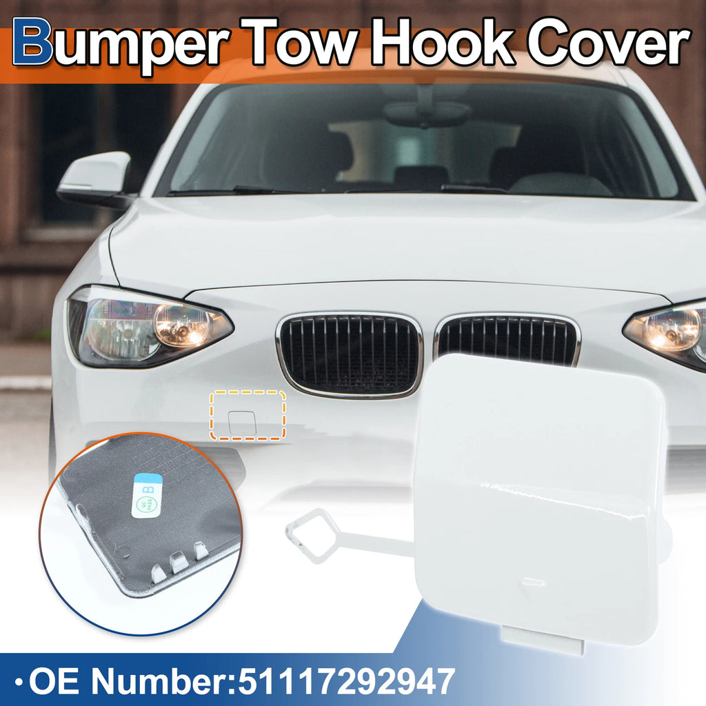 Front Tow Hook Cover for BMW 1 Series F20 (2012–2019) No. 51117292947 Pure White