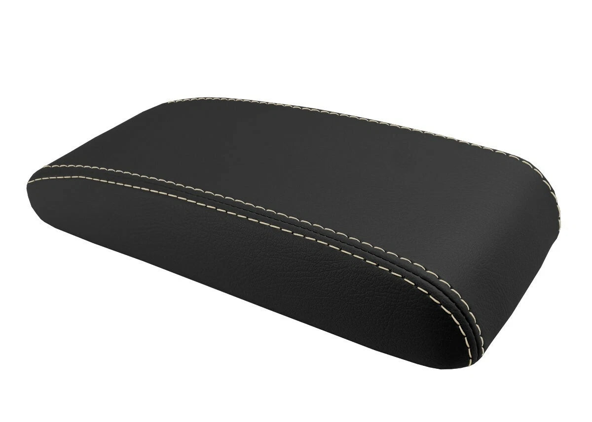 Leather Console Lid Armrest Cover for Toyota 4Runner (1996–2002) Beige Stitch