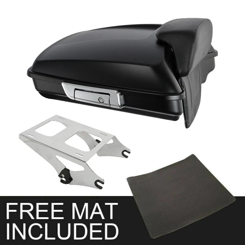 Matte Razor Trunk Backrest Mount Rack for Harley Touring Road King (2014–2026)