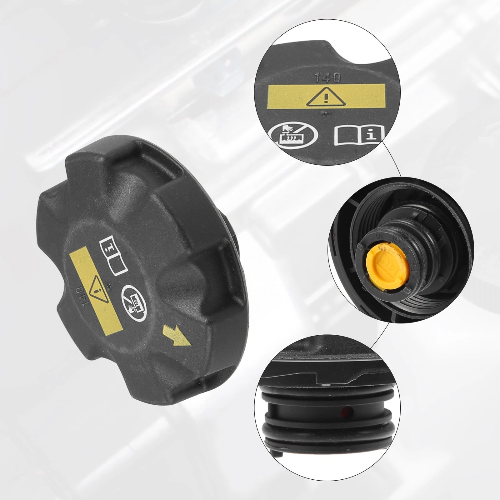 Radiator Pressure Coolant Reservoir Overflow Tank Cap for BMW 525i (2004–2007)