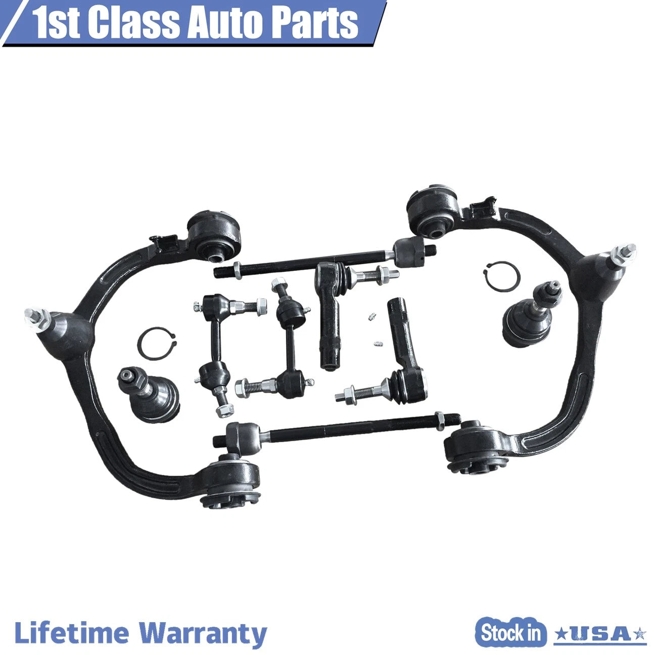 Set of 2 Front Suspension Upper Lower Ball Joints for Navigator Expedition (2003-2004)