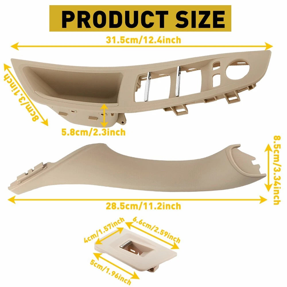 Beige Door Inner Panel Handle Pull Trim for BMW 5 Series F10 F11 (2010–2016)