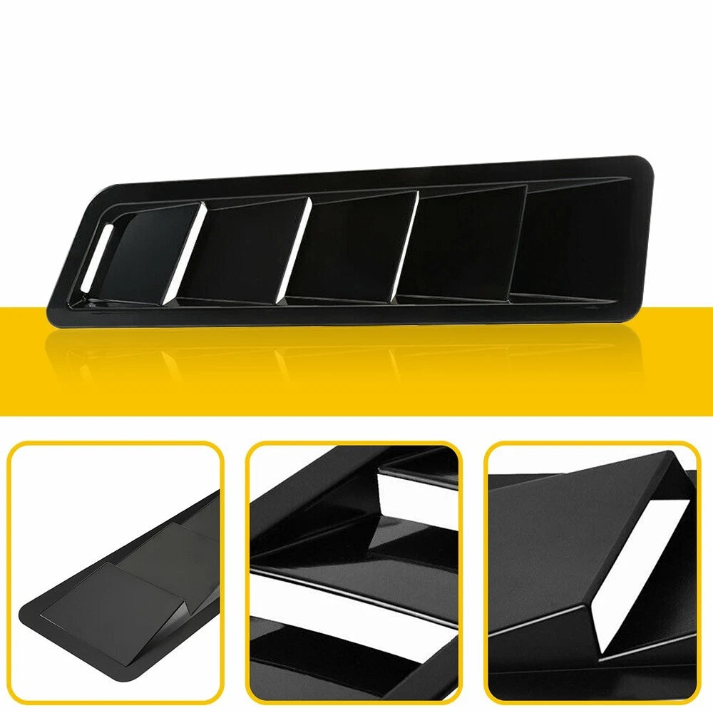 2Pcs Black Hood Vent Louvers for Universal Cars (Year Range Not Specified)