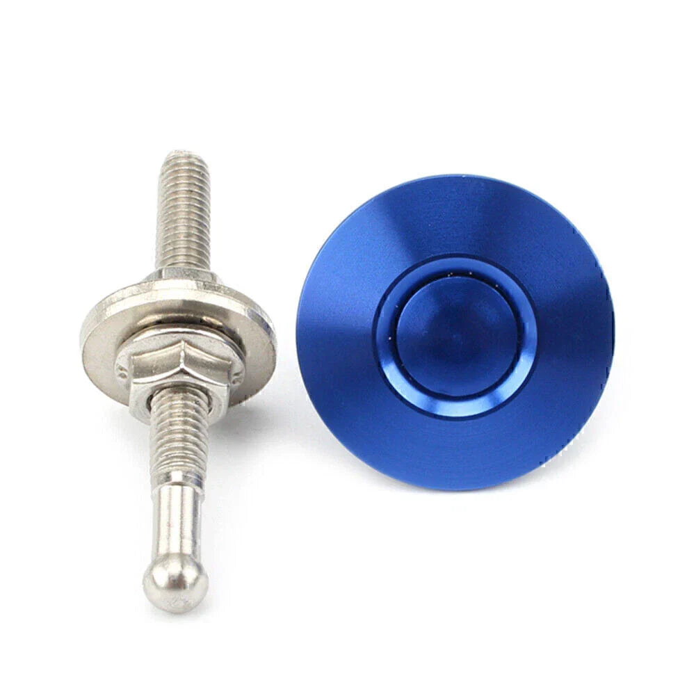 Blue Quick Release Hood Pins Latch Clips for Universal Cars