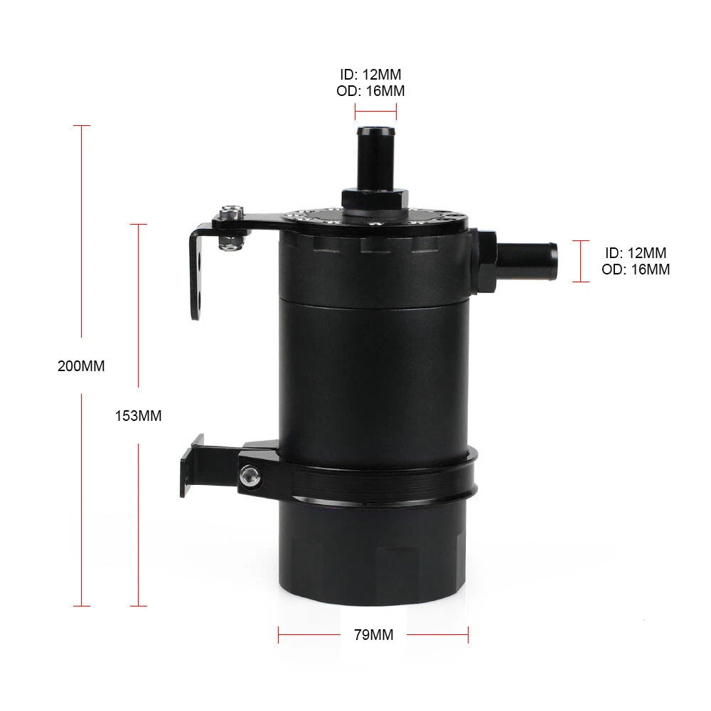 Baffled Aluminum Oil Catch Can for Car Accessories