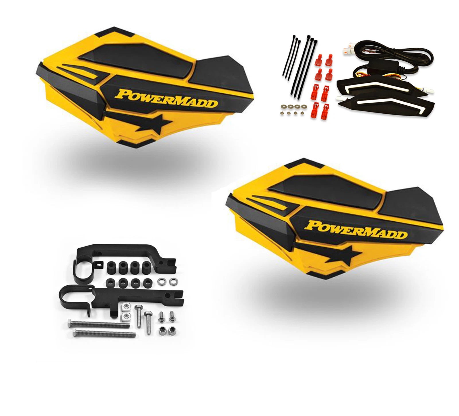 Powermadd Sentinel LED Turn Signal Handguards for Ski-Doo