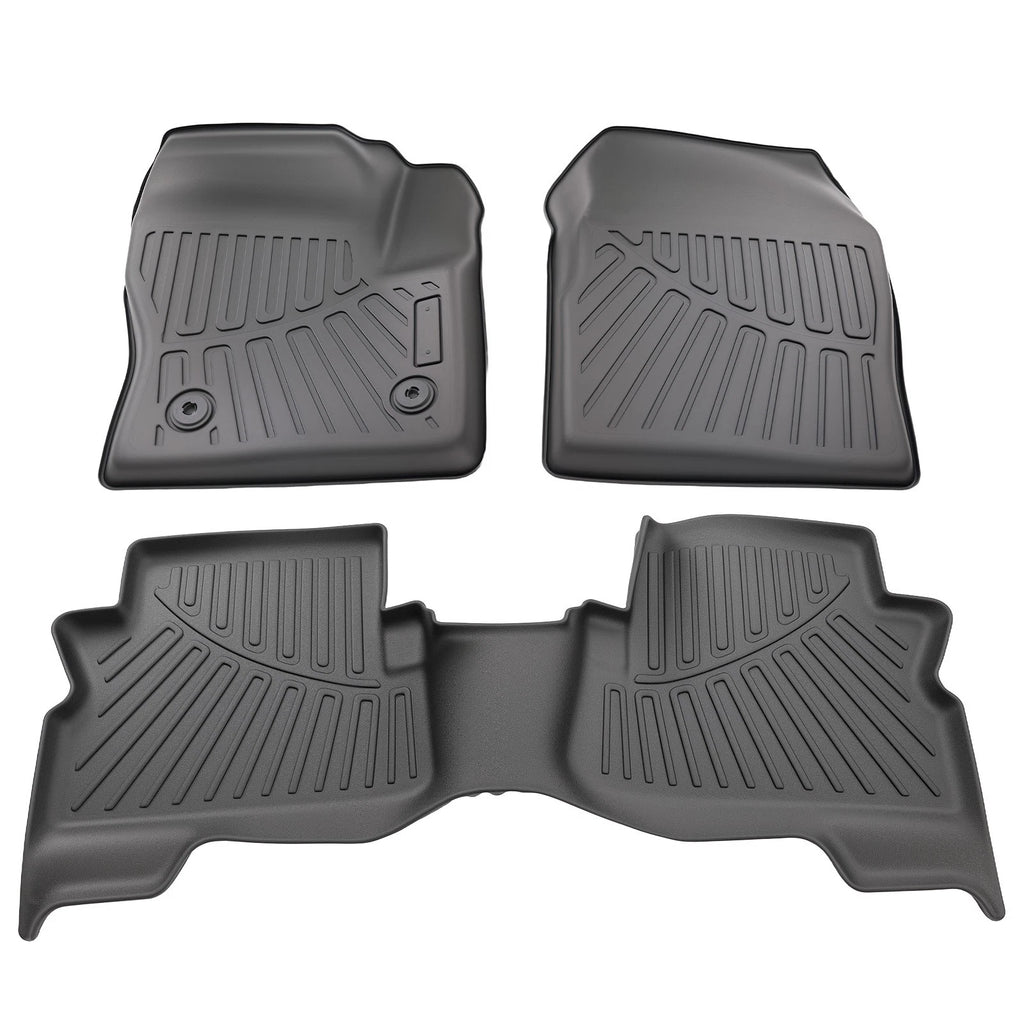 Black Carpet Floor Mats for Ford Escape C-Max (2013–2019) TPE Rubber