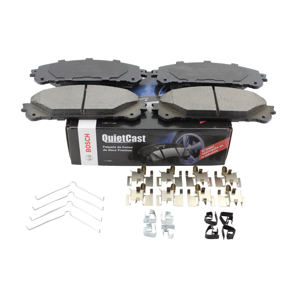 Set of 4 Bosch QuietCast Front Ceramic Disc Brake Pads for RX350 RX450h Camry Sienna (2007–2021)