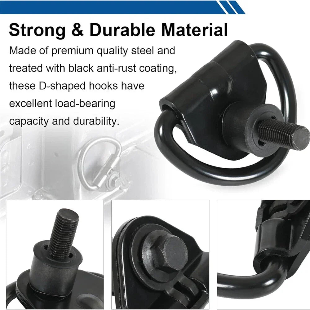 6 x Steel Cargo Hooks for 15-23 Ford Transit 150 250 350 (2015-2023)