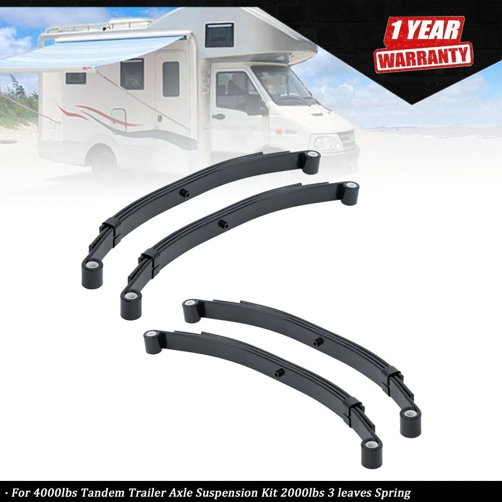 Set of 4 Trailer Leaf Springs for 4000lbs Axle (2000lbs Capacity)