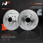 Front Drilled Brake Rotors for Chevy Impala, Buick Lucerne (2006-2013)
