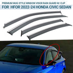 Premium Mug Style Window Visor Rain Guard for Honda Civic Sedan (2022–2026)