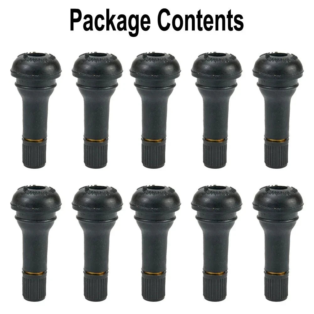 Snap-In Rubber Valve Tool Set 10 Pack for Tubeless Tyres