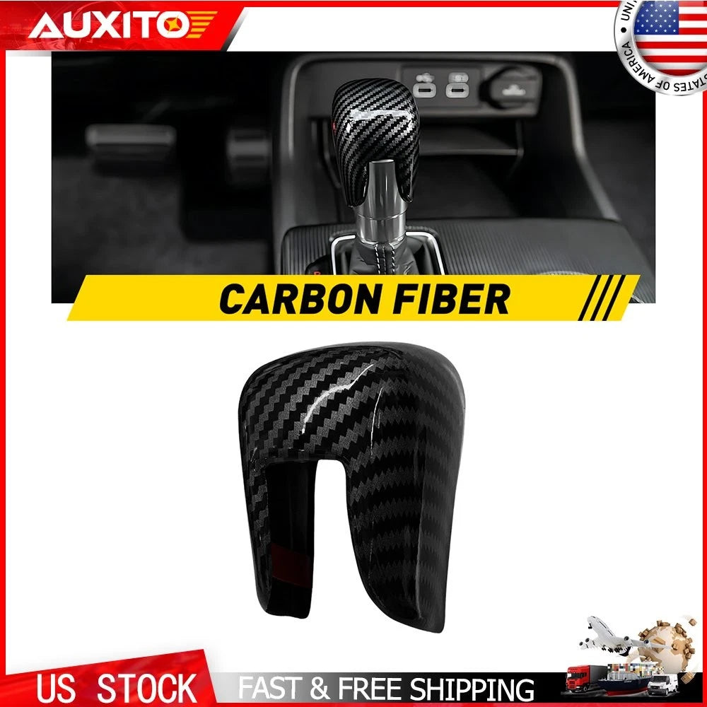 Carbon Fiber Gear Shift Knob Cover Trim for Honda Accord Civic CRV HRV (2018–2025)