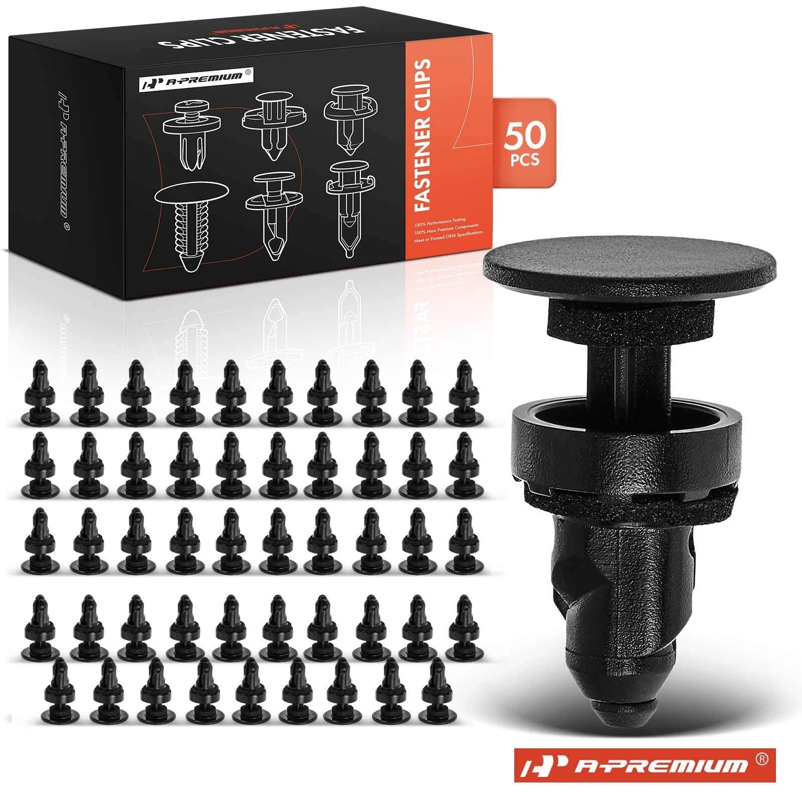 50Pcs Nylon Cowl Top Rivet Retainer Clip for Honda Acura 