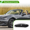 Dashboard Cover for Mazda MX-5 NC (2005–2015) Faux Leather Black White