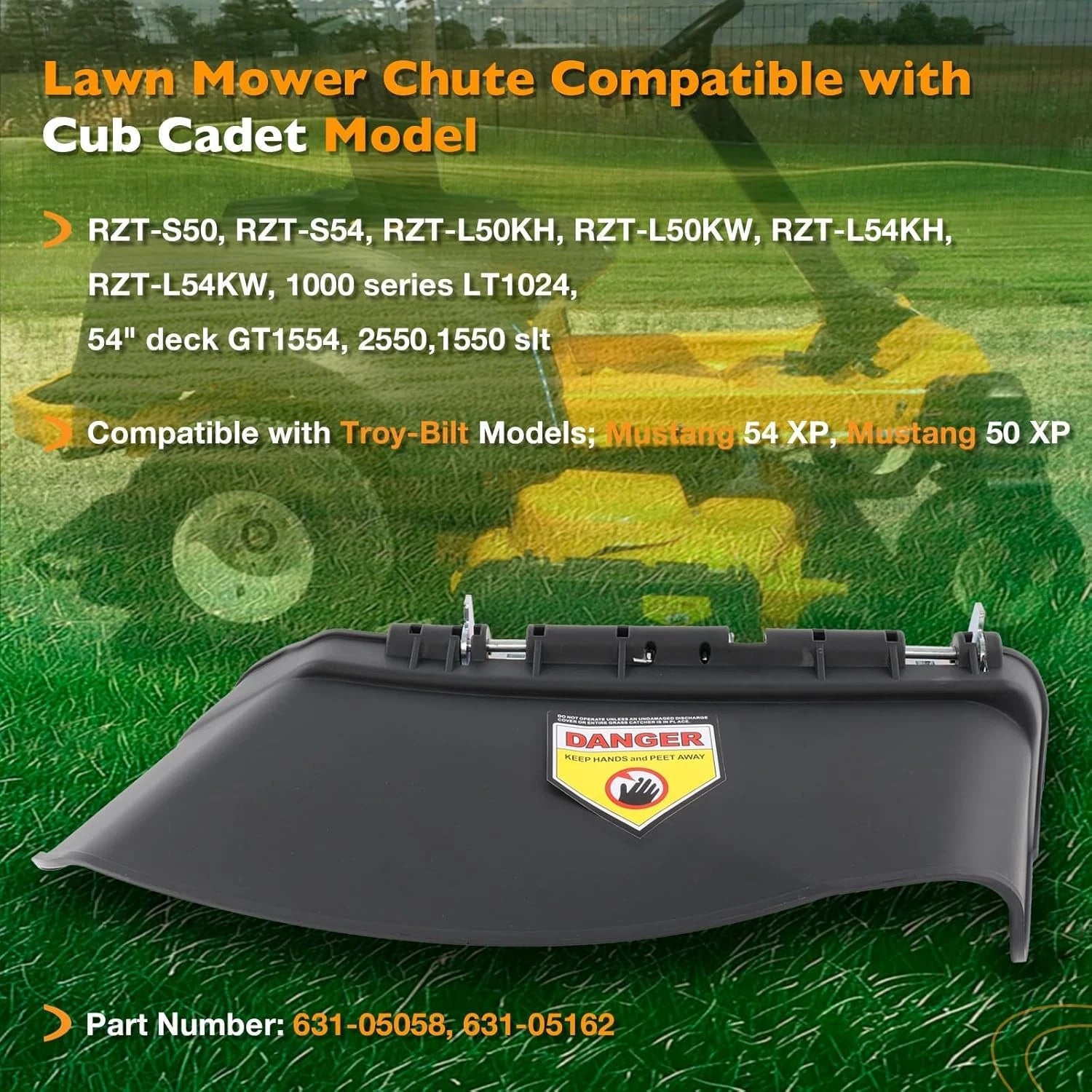 Side Discharge Chute for Cub Cadet RZT, Troy-Bilt (N/A)