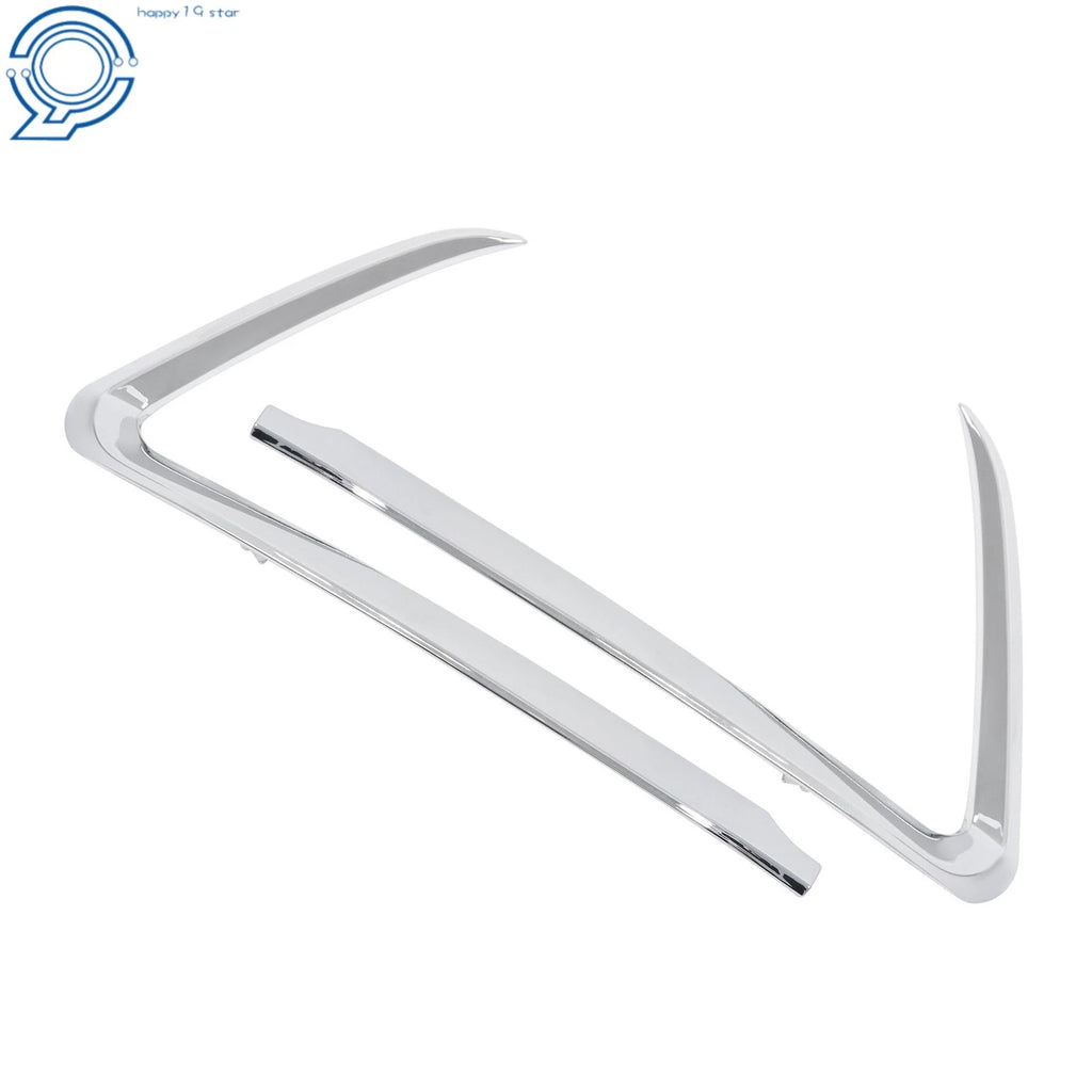Set of 2 Chrome Bumper Fog Light Frame Trim Strips for Mazda CX-9 (2016–2022)