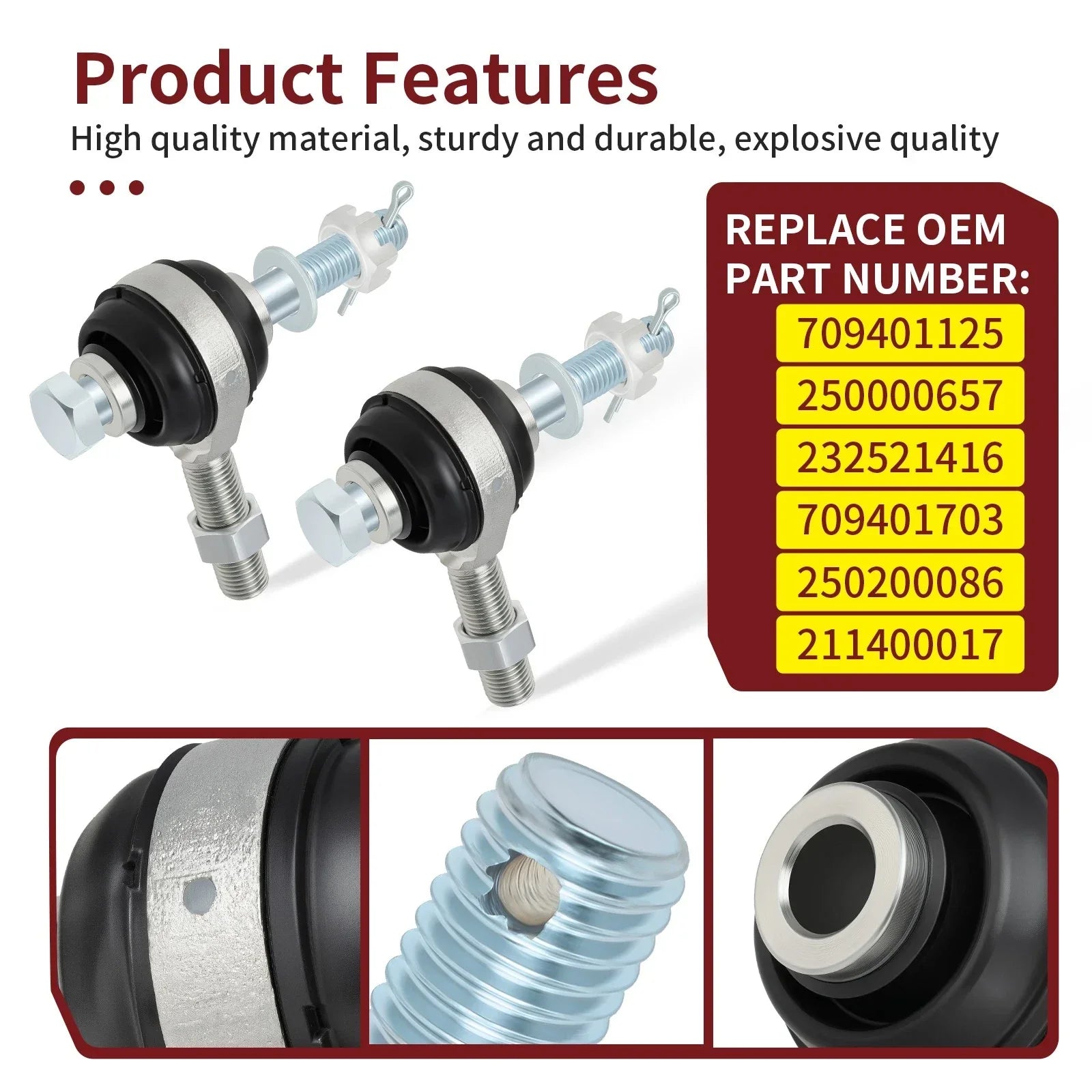 Heavy Duty Tie Rod End Kit for Can-Am Maverick Max (2013–2024)