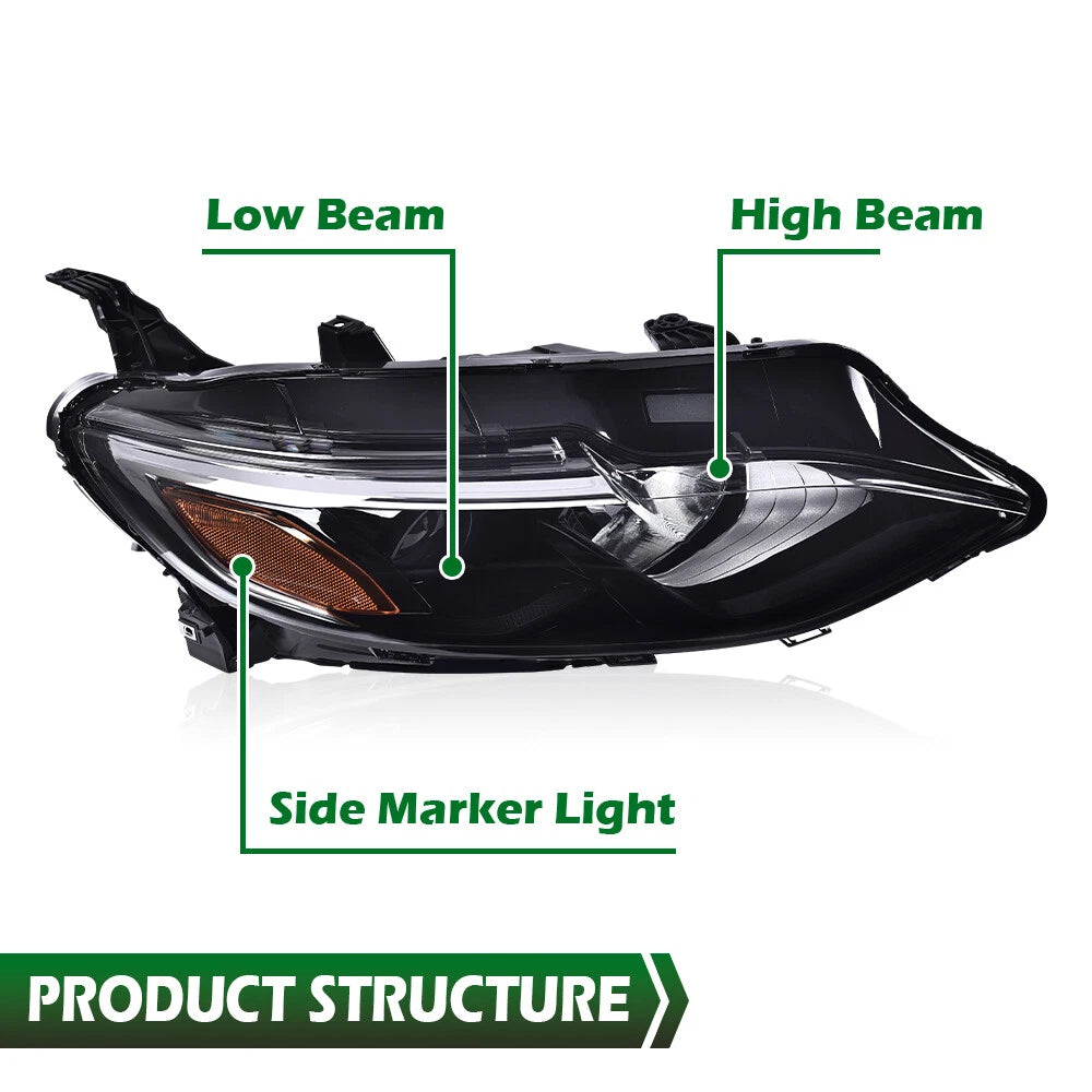 Halogen Headlight Pair for Chevrolet Malibu (2019–2022)