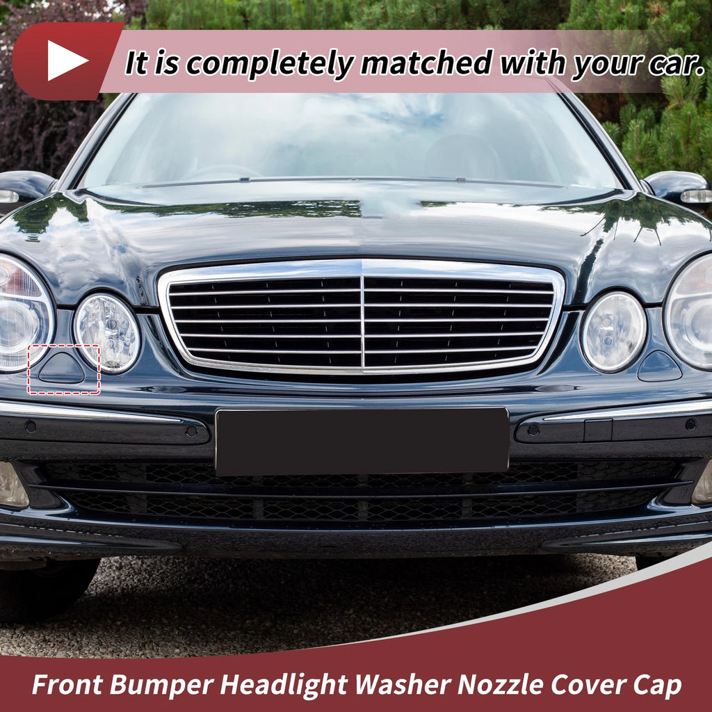 Front Right Washer Nozzle Cover Cap for Mercedes-Benz E320 (1994–2006) Silver Tone