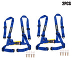 2" 4-Point Racing Seat Belt Harness Shoulder Strap for Universal Fit (RHD)