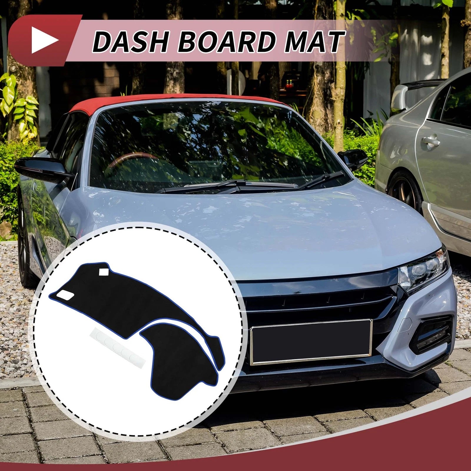 Dashboard Cover Mat for Honda S660 (2015–2023) Sun Protector Black Blue