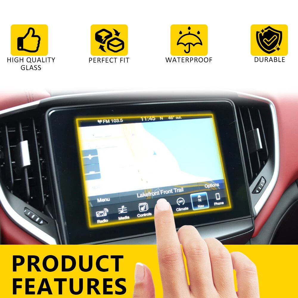 8" Touch Screen Glass Digitizer for Chrysler Dodge Ghibli (2014–2018)