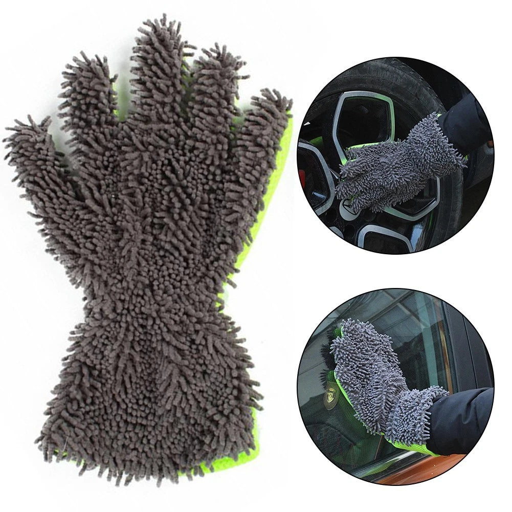 Microfiber Cleaning Gloves for Car Wash (2X)