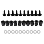 10 Pack Motorcycle Wind Screen Shield Alu M5x16mm Screw Bolt Washers Kit