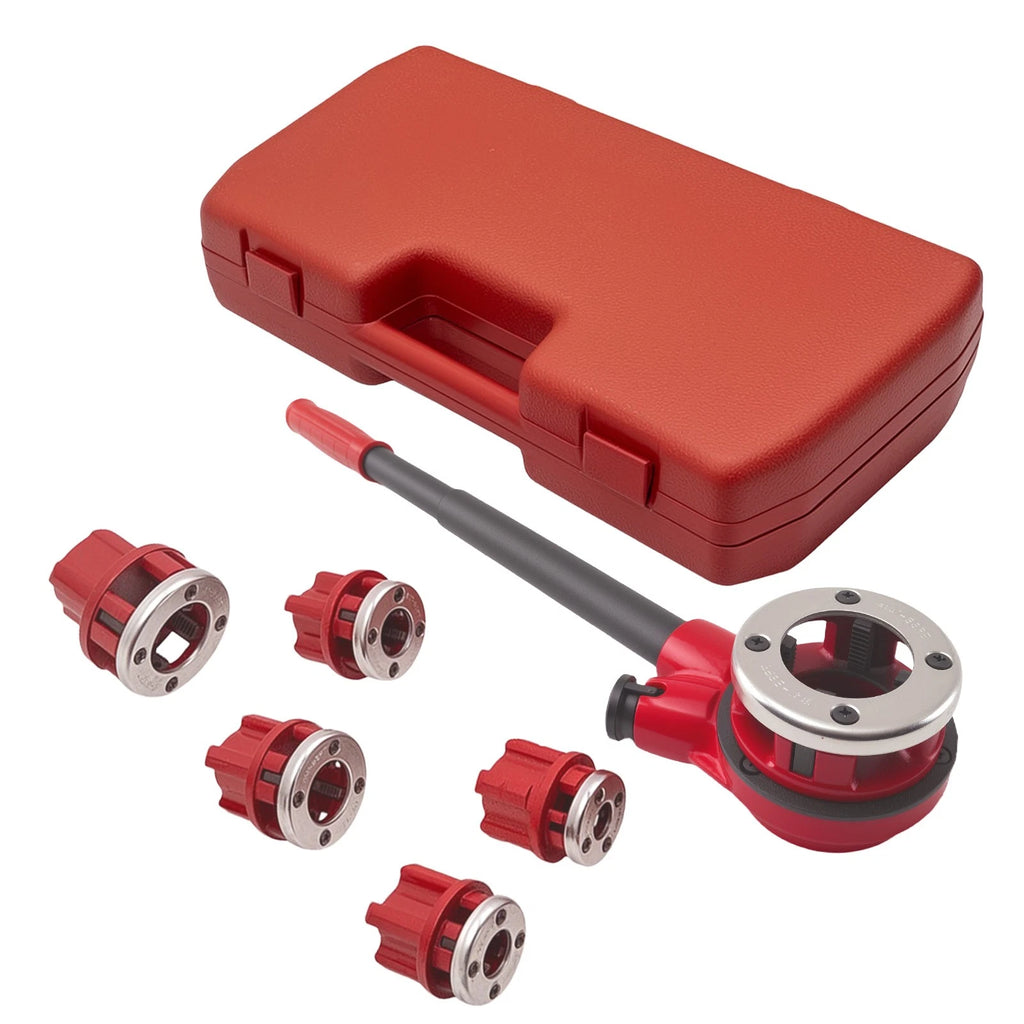 Ratchet Pipe Threader Kit for (1/4'' - 3/4'', 6 Dies)